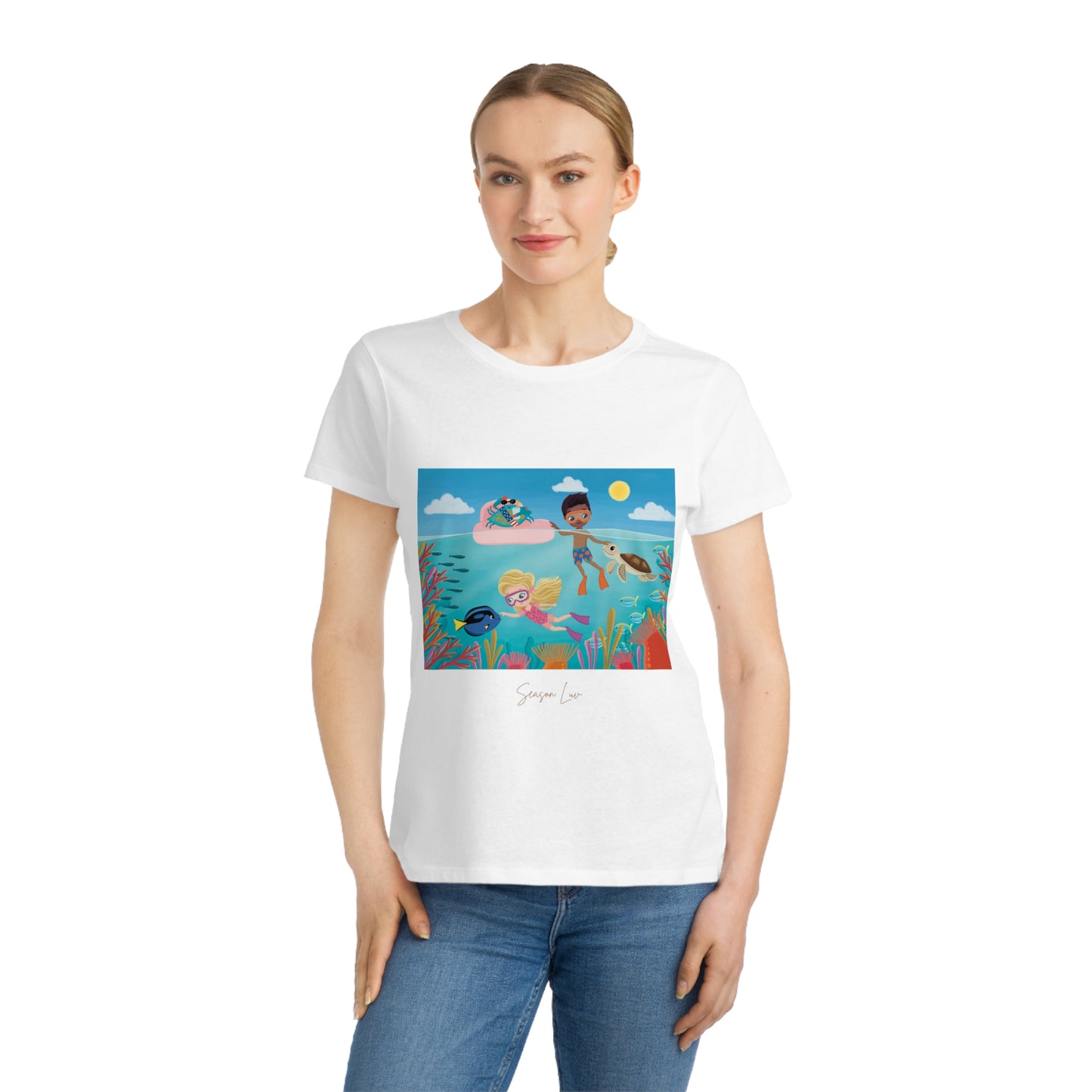 Ocean Bliss Women Organic Cotton Classic T-Shirt