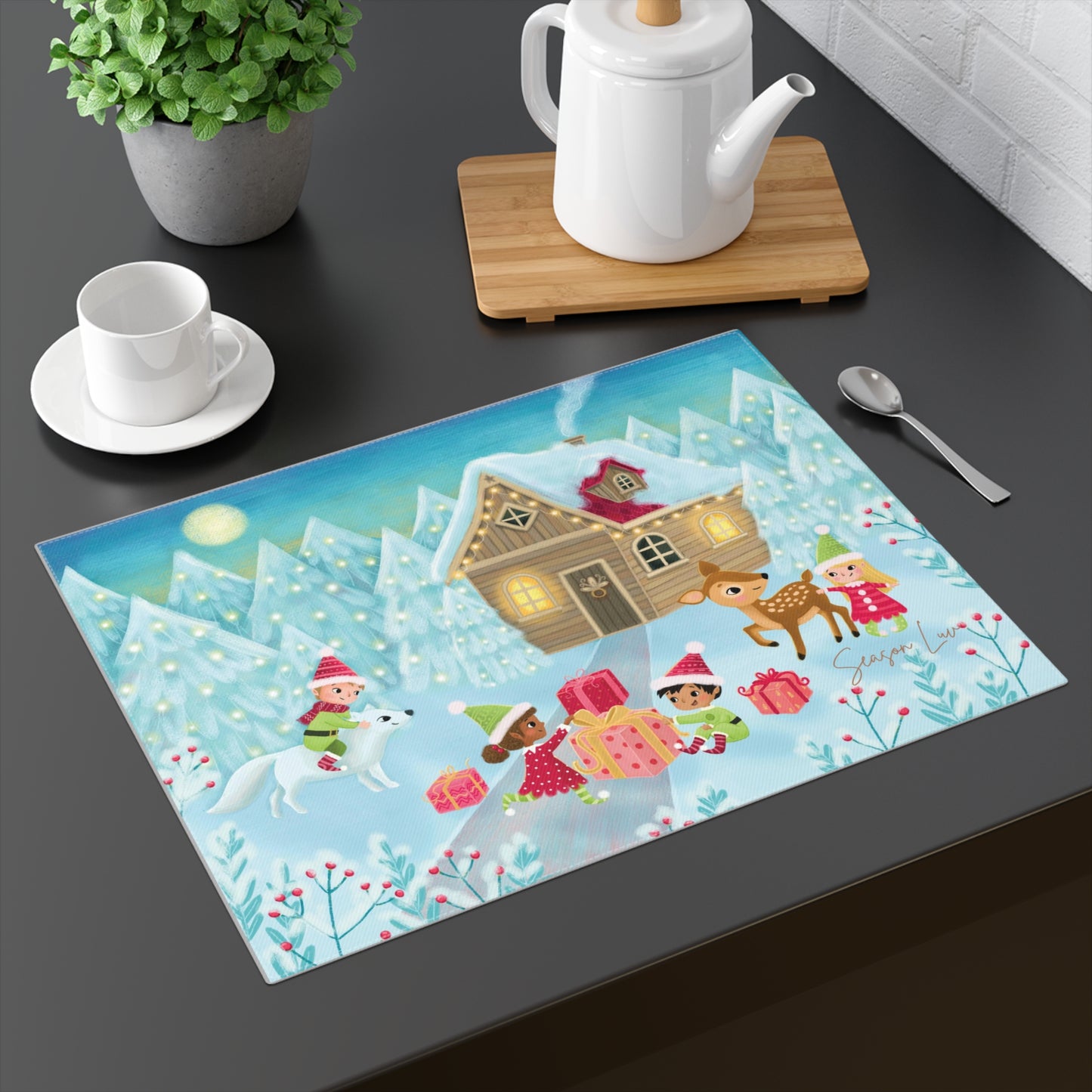 Winter Wonderland Holidays Placemat, 1pc