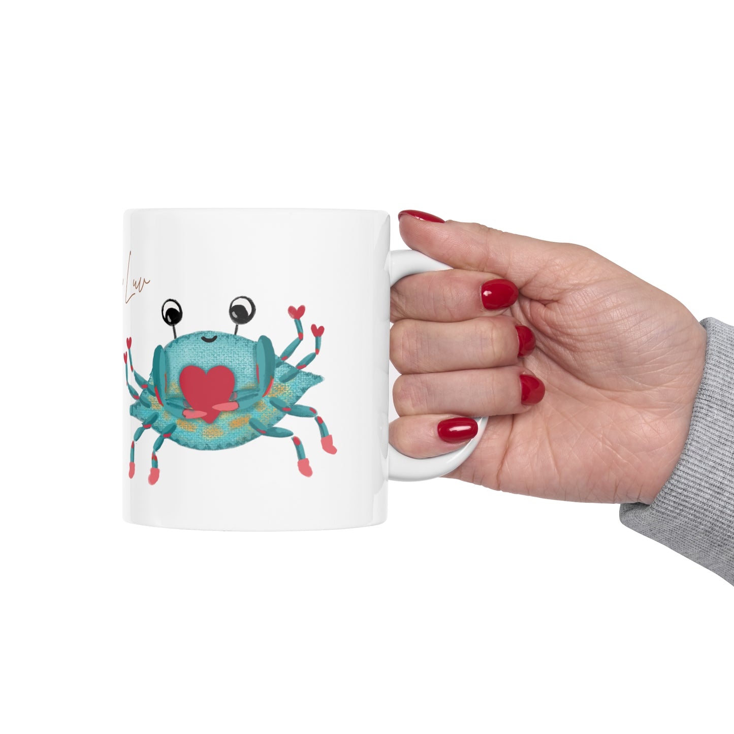 Blue Crab in Love Ceramic Mug 11oz