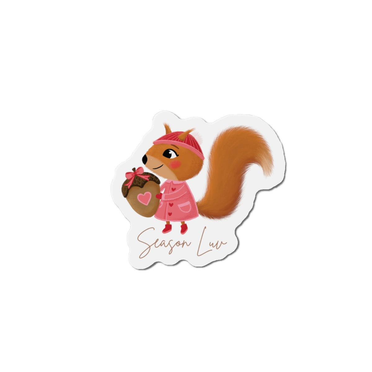 Squirrelly die-cut magnet