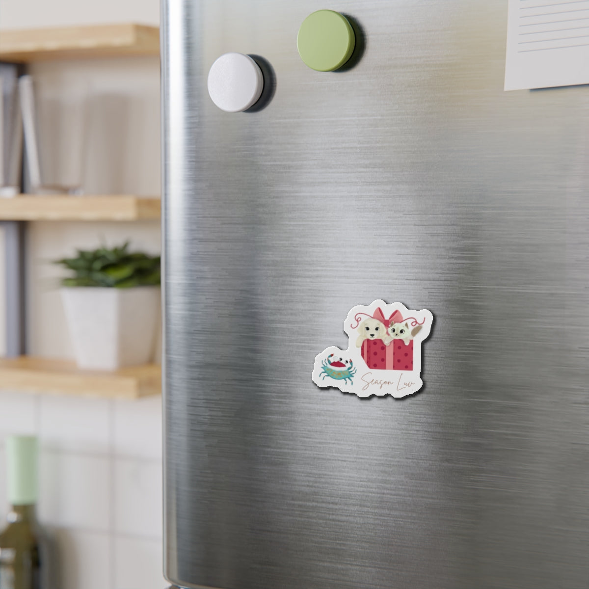 Cuteness overload die-cut magnet