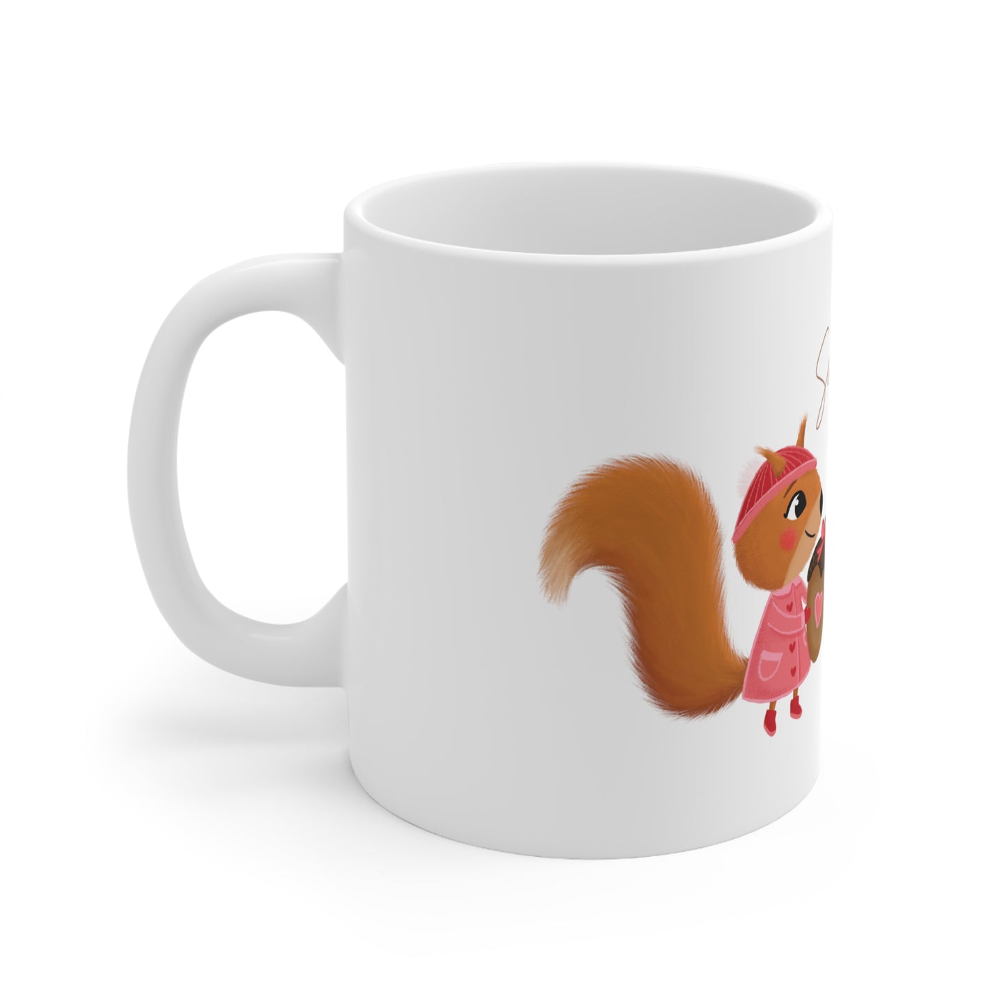Squirrel in Love Ceramic Mug 11oz