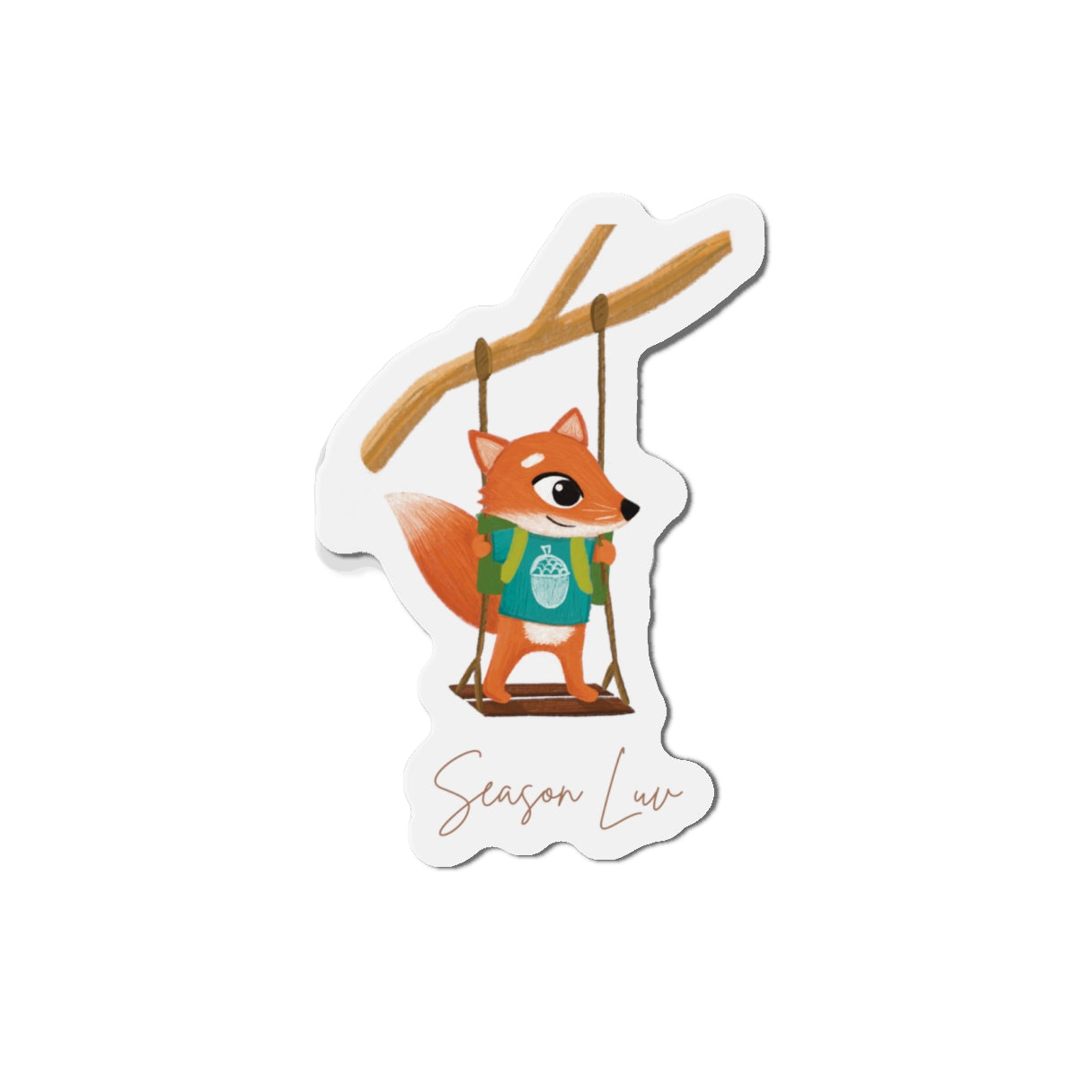 Foxy die-cut magnet