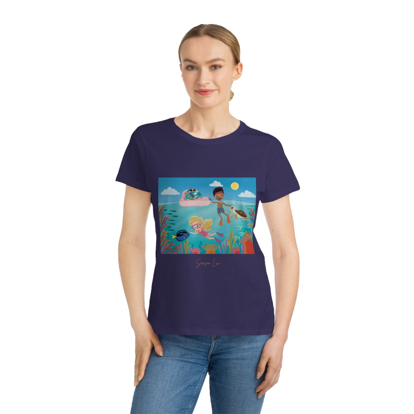 Ocean Bliss Women Organic Cotton Classic T-Shirt