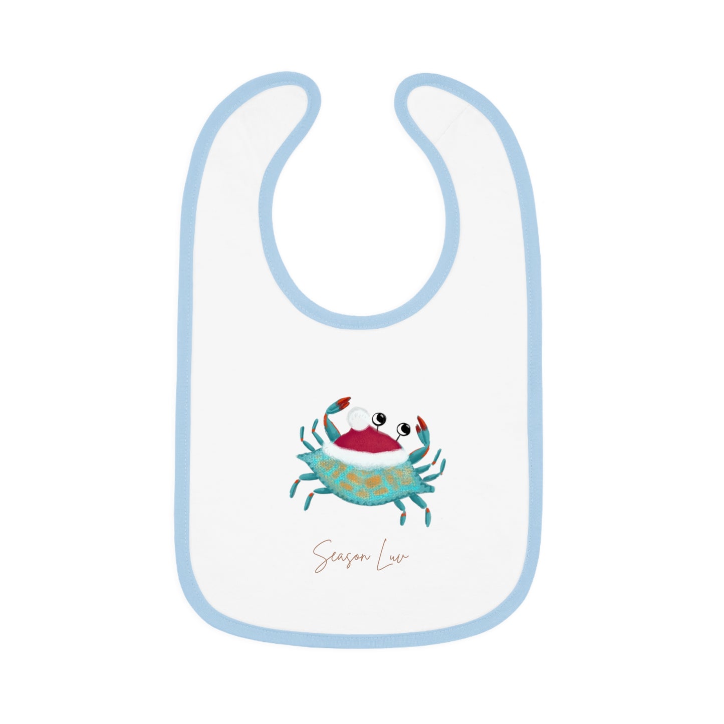 Holiday Blue Crab Jersey Bib