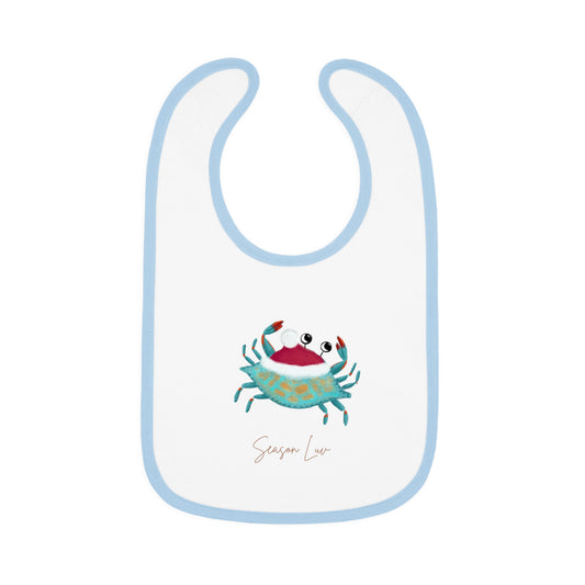 Holiday Blue Crab Jersey Bib