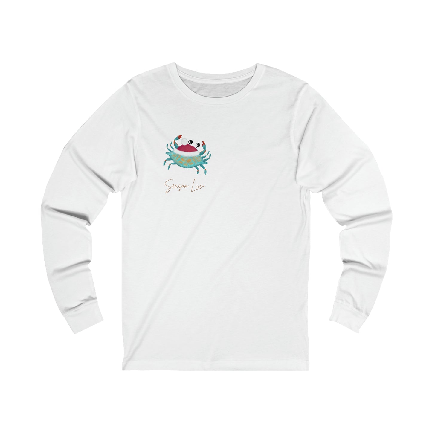 Holiday Blue Crab Unisex Jersey Long Sleeve Tee