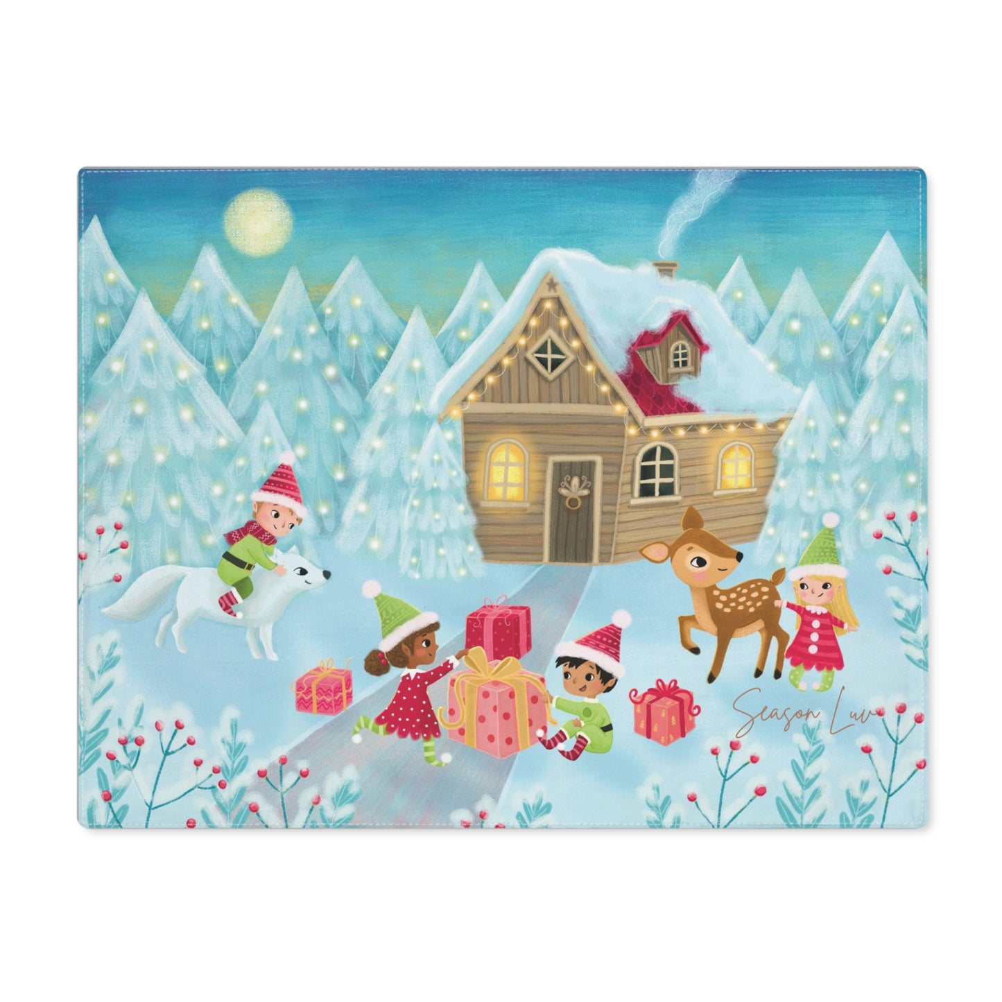 Winter Wonderland Holidays Placemat, 1pc