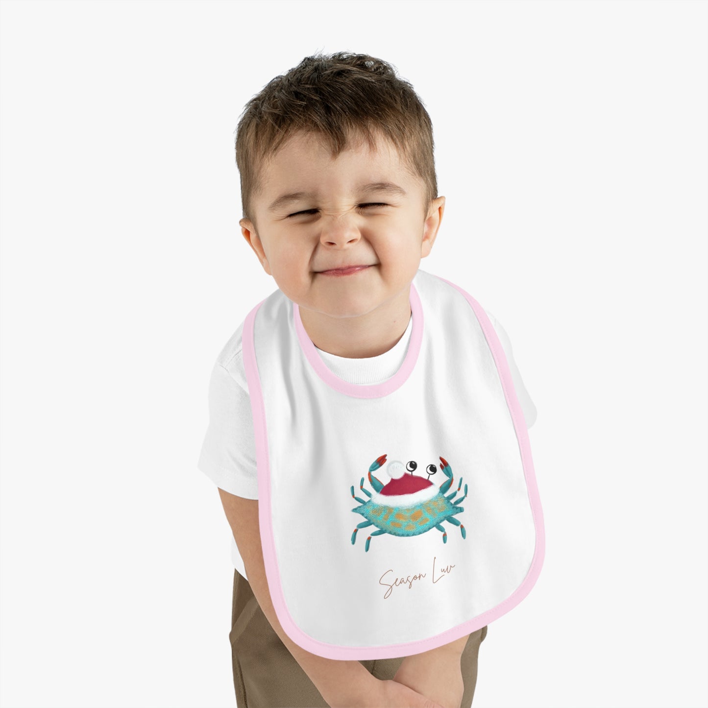 Holiday Blue Crab Jersey Bib