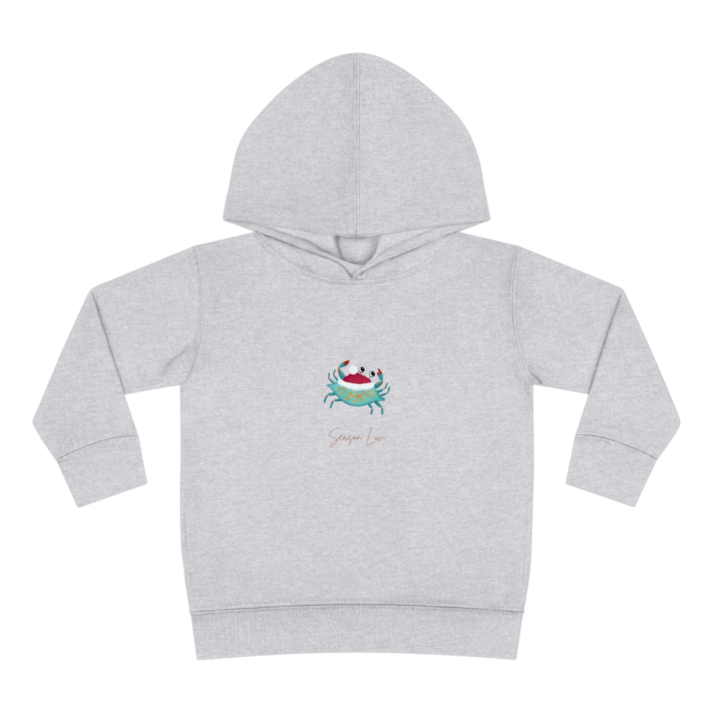 Holiday Blue Crab Toddler Pullover Fleece Hoodie