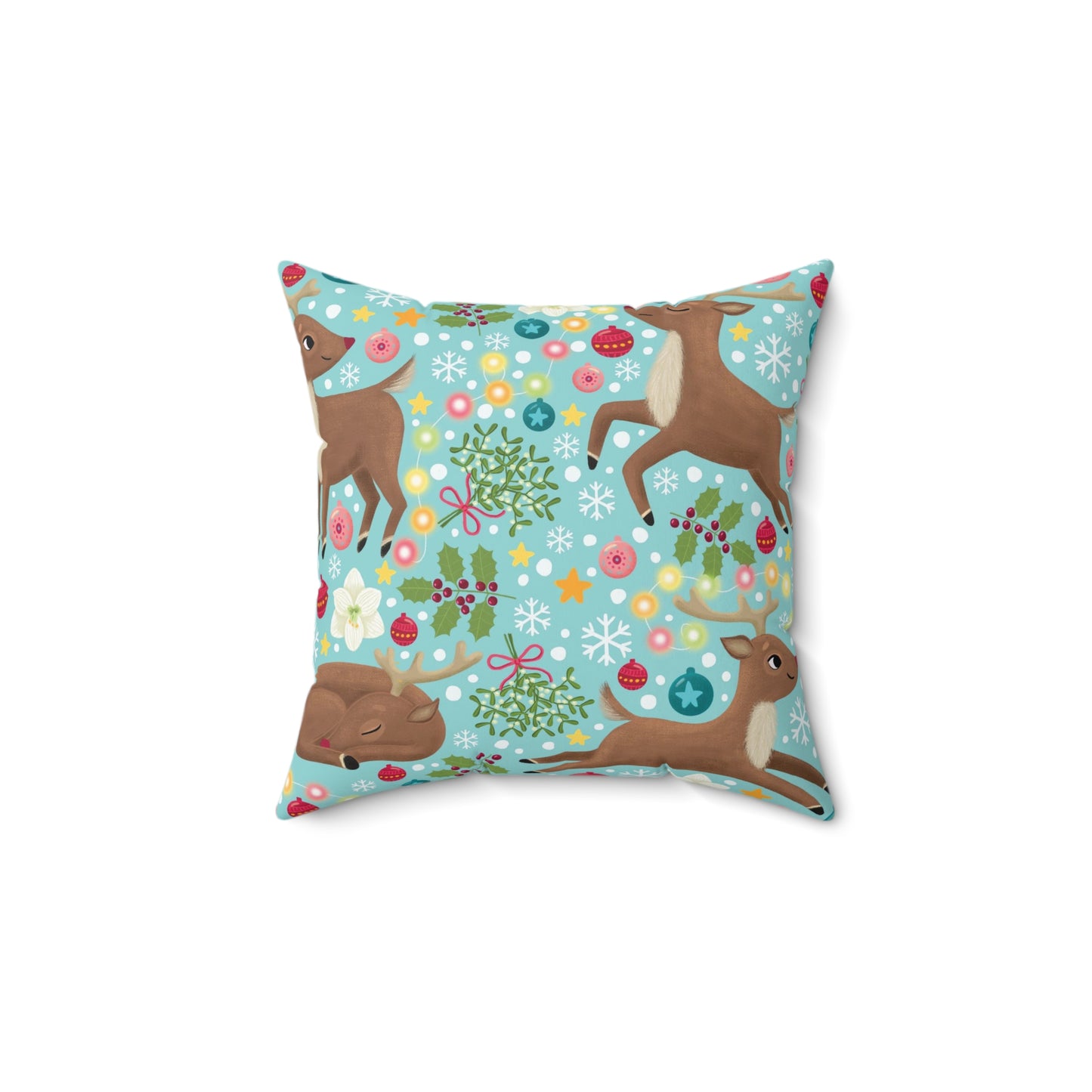 Holiday Buddies Double-Sided Square Pillow