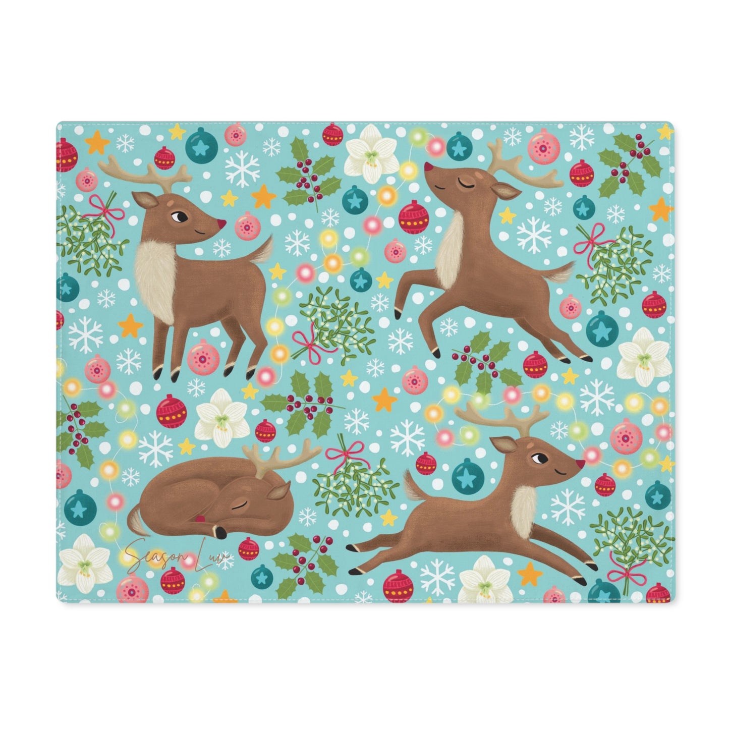 Holiday Reindeers Placemat, 1pc