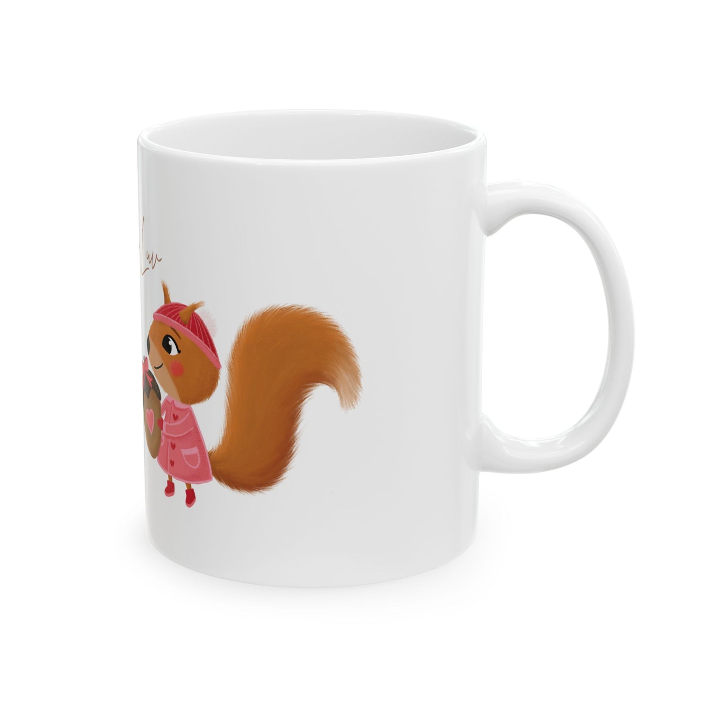 Squirrel in Love Ceramic Mug 11oz