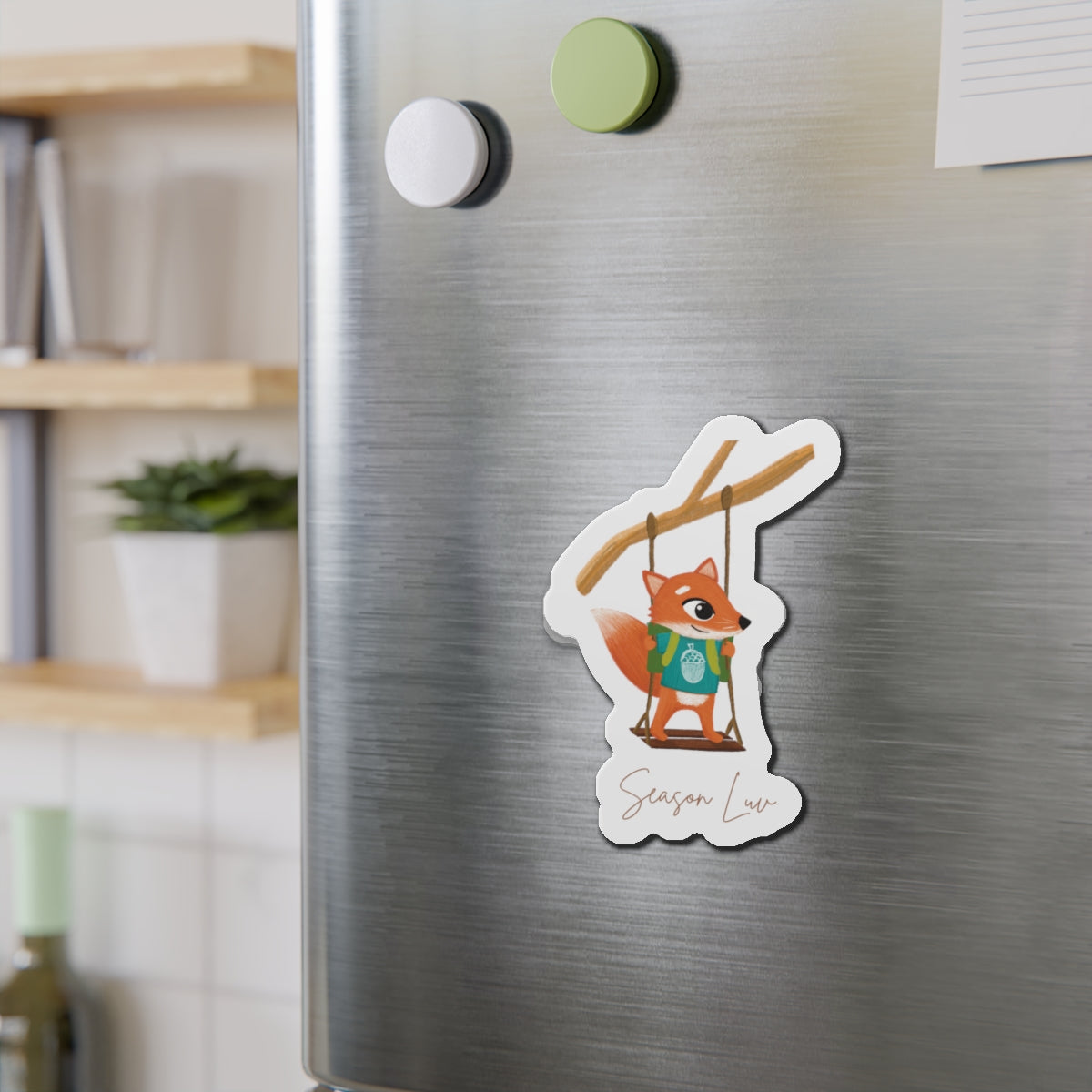 Foxy die-cut magnet